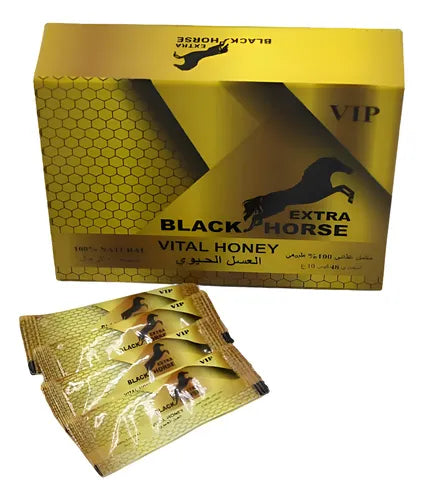 Miel Black Horse Extra VIP Caja 48 Sobres —Precio de Mayoreo