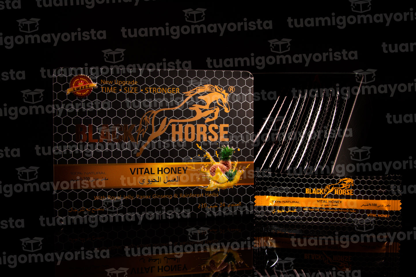 Black Horse Vital Honey Piña Caja 24 Sobres