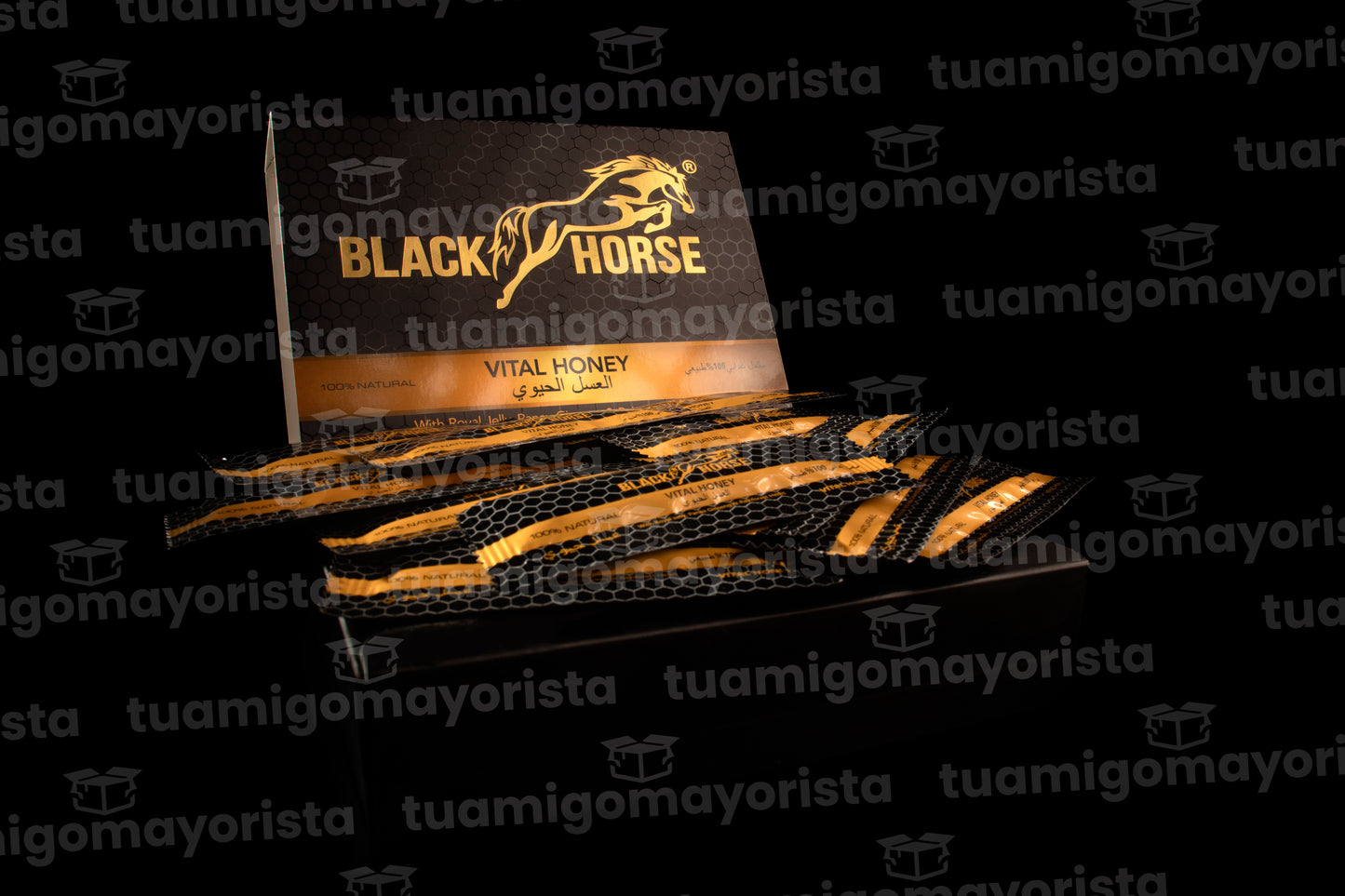 Miel Black Horse Clásica 10g Caja 24 Sobres